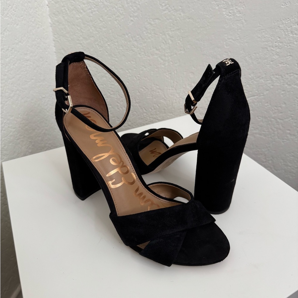 Sam Edelman Black Block Heel Sandals